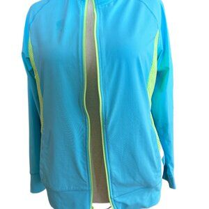 Ladies Athletic Jacket Lane Bryant with Matching Workout Top! NWT Sz 14/16 Aq/Ye